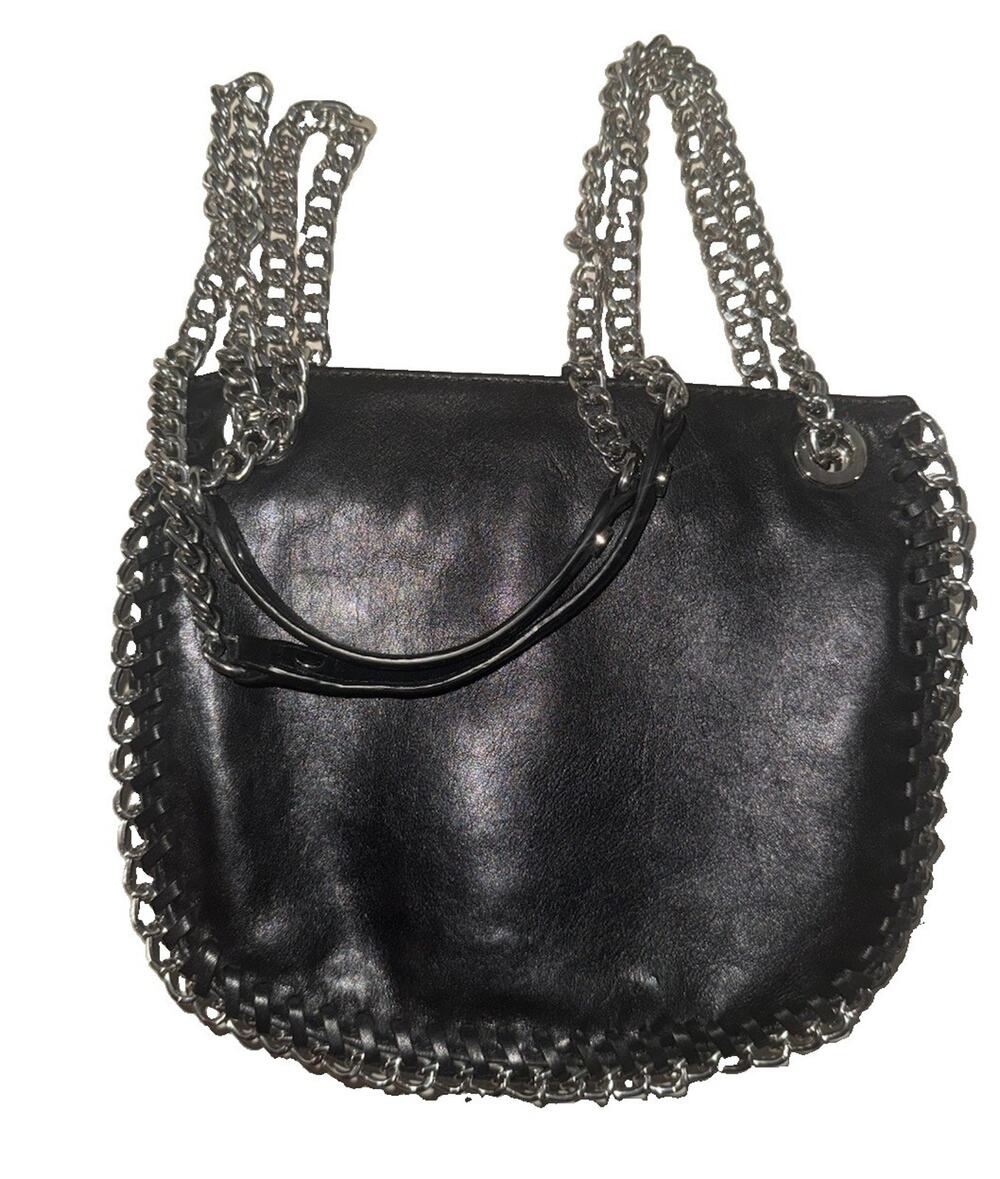 Michael Kors Chelsea Black Leather Shoulder Bag Chain